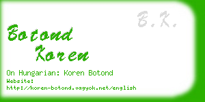 botond koren business card